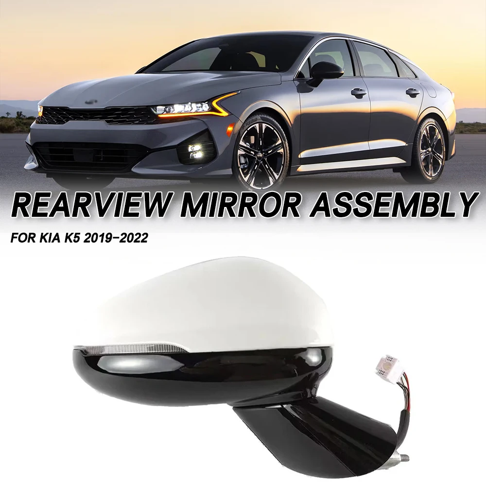 

For Kia K5 2019 2020 2021 2022 Car Rearview Mirror Assembly Accessories Auto Side Mirror Reflector Led Turn Signal Lights