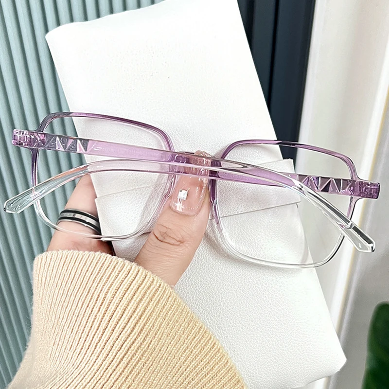 Transparente Quadratische Computer Brille Rahmen Frauen Männer Anti Blau Licht Rechteck Brillen Blockieren Optische Spektakel Brillen