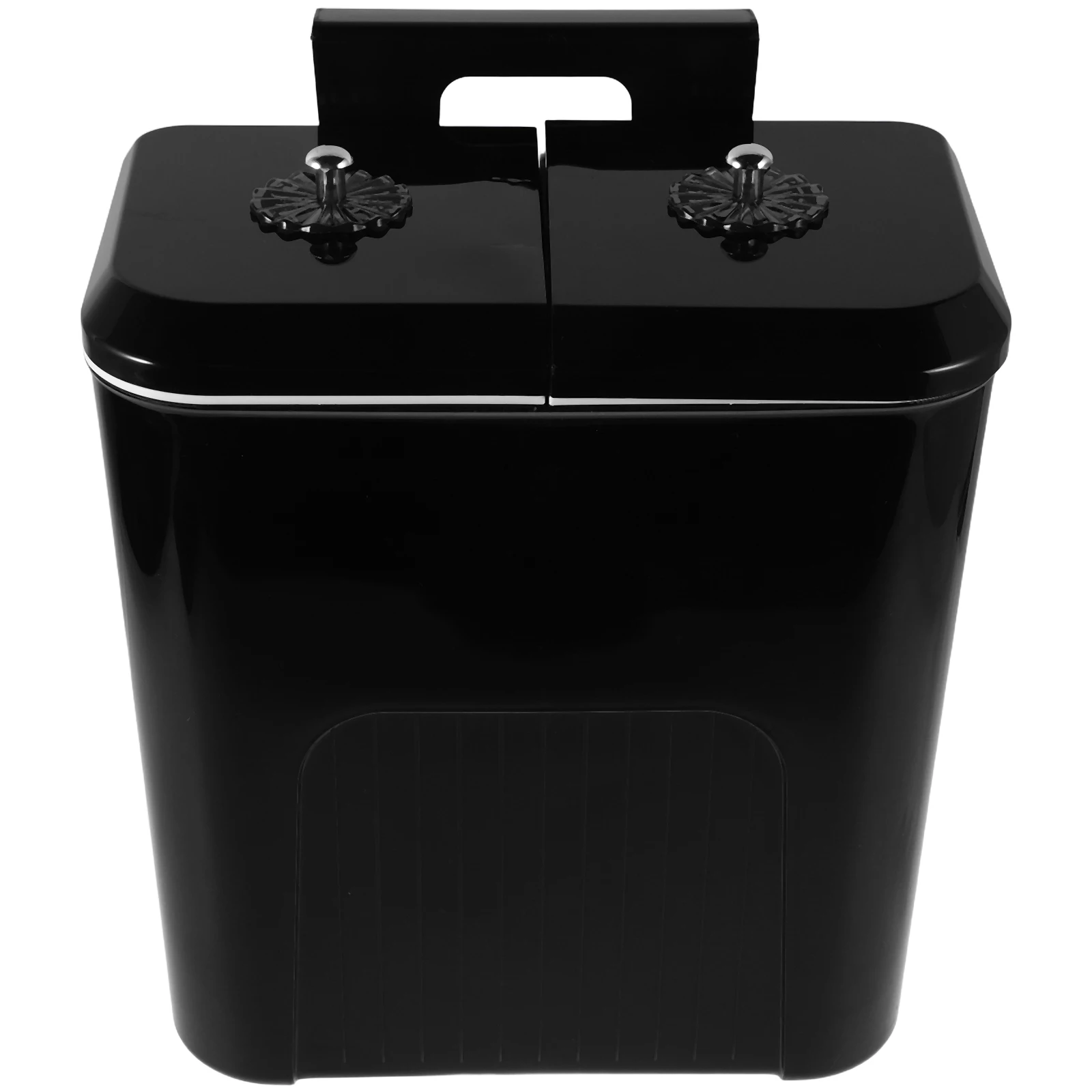 

Kitchen Trash Can Bedside Compact Garbage Bin Dual Cabinet Pail Black Compartment