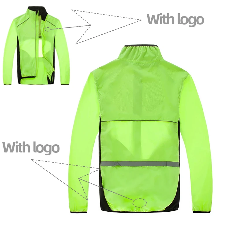 Lightweight Mountain Bike Jacket with Reflective Strip for Night Riding Safety Cycling Clothes for Men Waterproof Cycling Coat