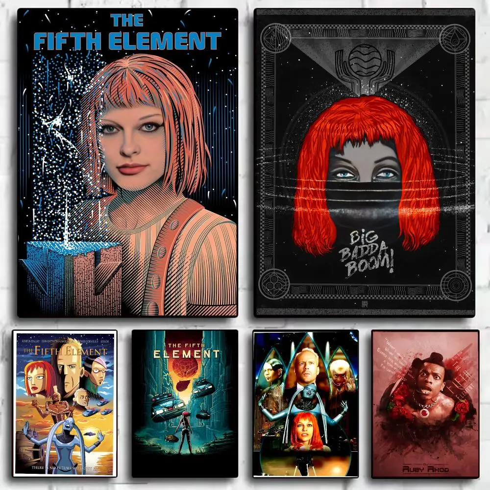 Movie T-The Fifth Element Painting Calligraphy Canvas HD Poster Waterproof Fade Resistant Wall Art Print for Home Decor