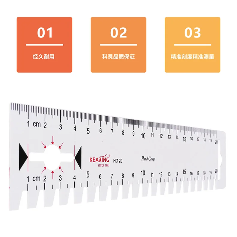 Kearing Hg20 Thickness Gauge 20cm Patchwork Ruler Patchwork Pattern Making Ruler Plastic Seam Gauge Sheet Seam Ruler