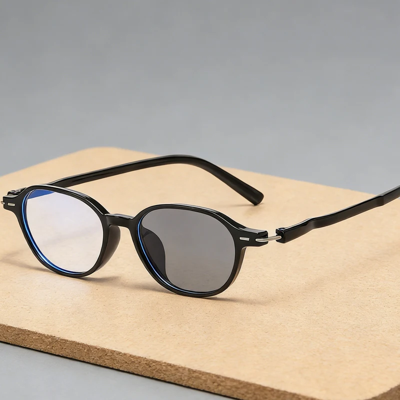 

Outdoor Photochromic Glasses for Men Women Trendy New Color Changing Optical Spectacle Eyeglasses Oval Frame Eyewear Sunglasses