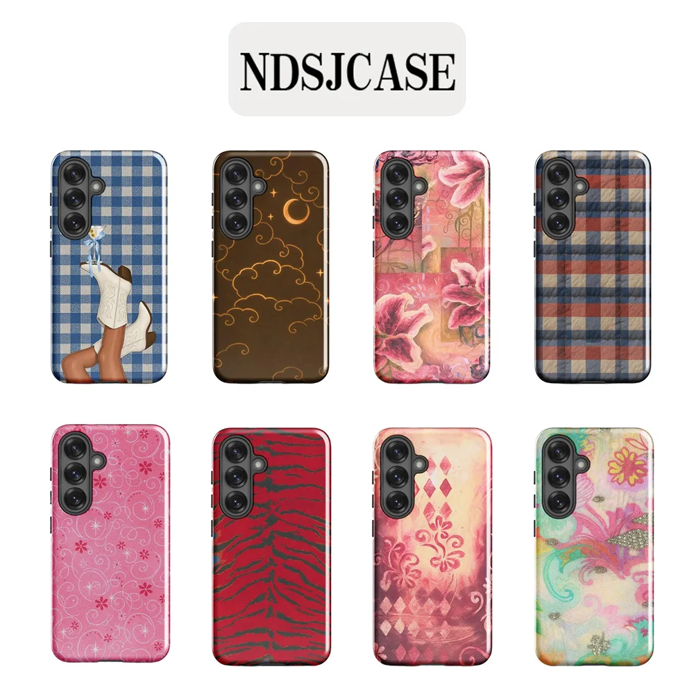 Luxury Clmj americana irideska Phone Case for Samsung Galaxy S20 S23 S24 S25 S26 FE Plus Ultra Edge 4G 5G Double-layer Cover