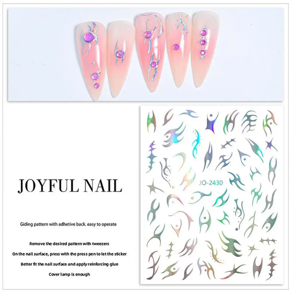 Irregular Nail Sticker Thorn Flame Nail Sticker Beauty Nail Enhancement Sticker Colorful Nail Accessories Nail Art Tool