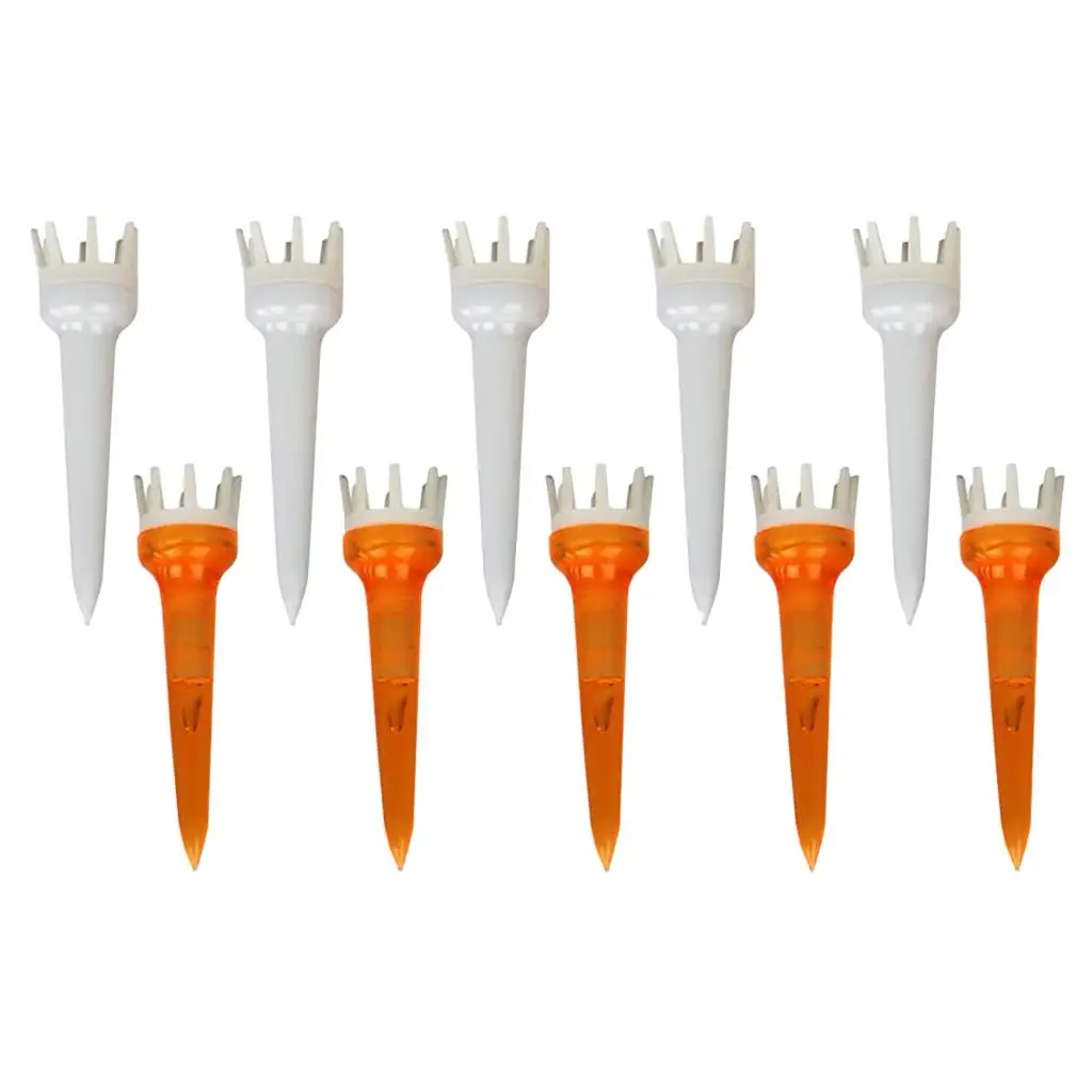 10-pack Assorted Golf Tee with Claw for Golfers When Practicing Training Aid