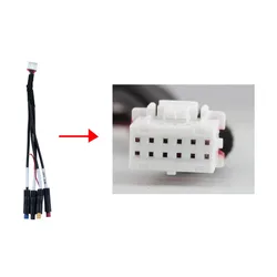 12-pin wiring harness for Android multimedia 360 panoramic camera system 1080p 720p HD front, rear, left and right four cameras