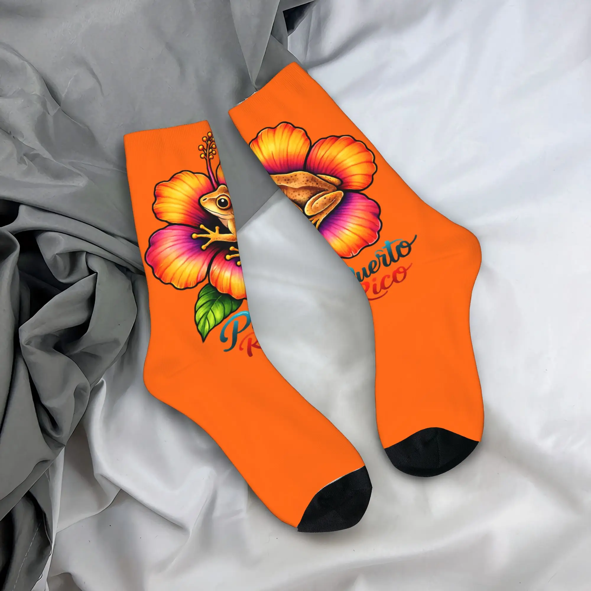 

Couple Socks Puerto Rico Stockings Winter Funny Soft Breathable Socks Printed Skateboard Anti Bacterial Socks