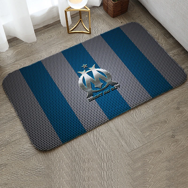 Entrance Doormat Football Corridor Carpet Living Room Rugs Foot Carpets Bath Rug Marseille Floor Mat Non-slip Hallway Mat Home