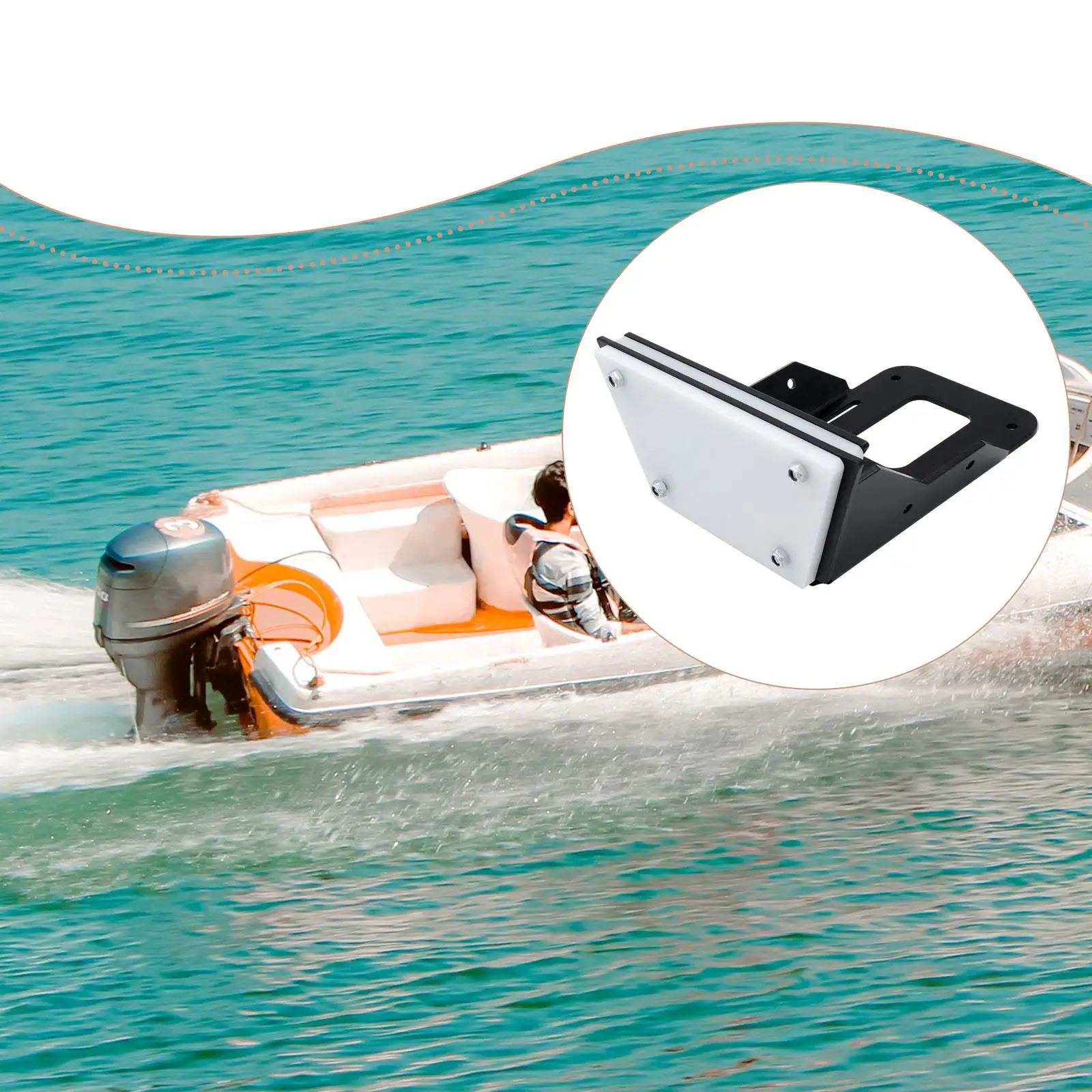 

High Performance Kayak Trolling Motor Mount Reinforced Acrylic Plate Replacement for Inflatable Boat Engines