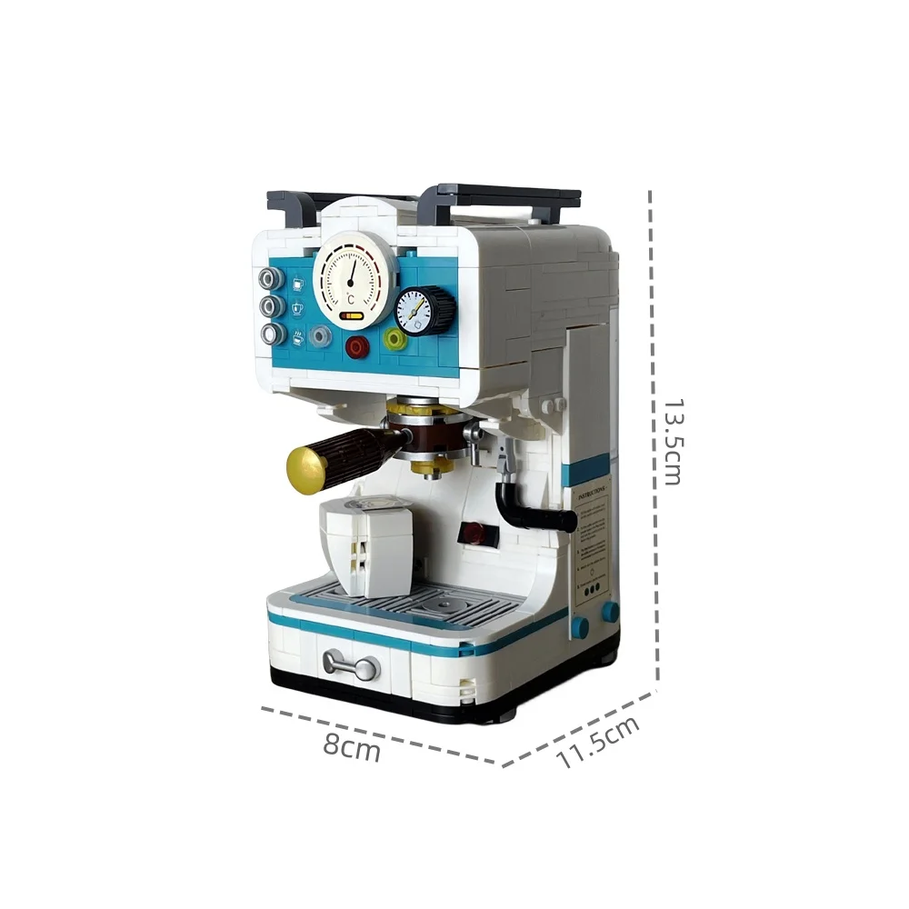 KNEW BUILT Classic Coffee Machine Model Mini Building Blocks Vintage Decoration Children Assemble Gift Toys Constructor Bricks