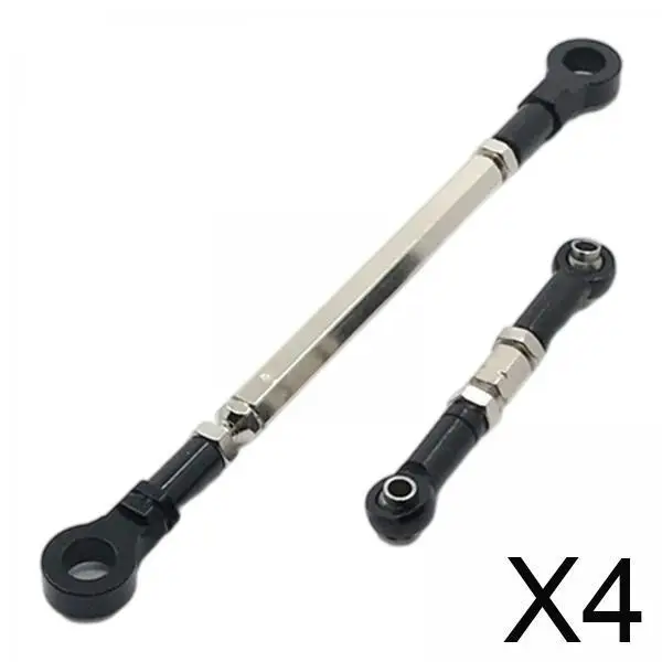 4xMetal 1:10 RC Car Parts Accessories Replacement for ZP1004 1:10 RC Car Black