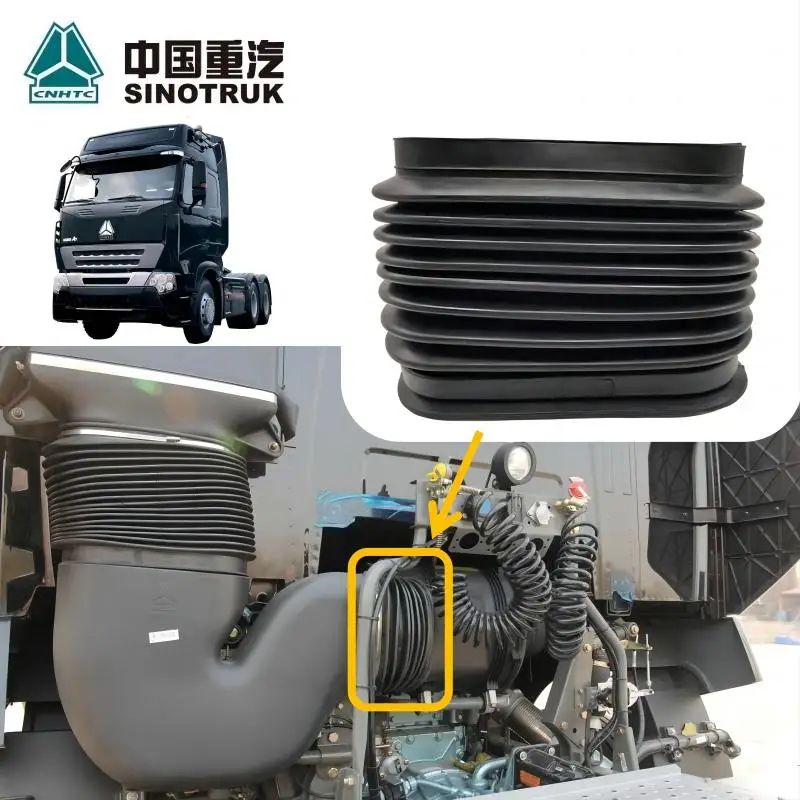 Sinotruk HOWO A7 Truck Rubber Air Intake Hose WG9925190004 For HOWO A7 Parts Intake and Exhaust Systems