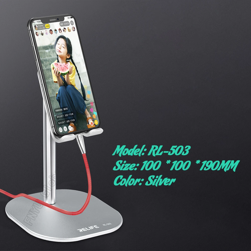 Suporte universal para celular, ângulo ajustável, pessoa preguiçosa, transmissão ao vivo de vídeo para iphone, android, mini ipad