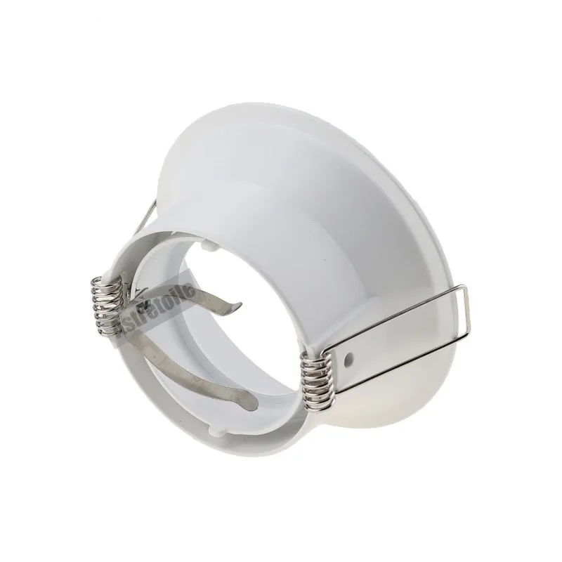 10pcs/lot White Round Recessed LED Ceiling Light 93mm MR16 GU10 Bulb Holder anti-dazzle Adjustable Frame Fixture