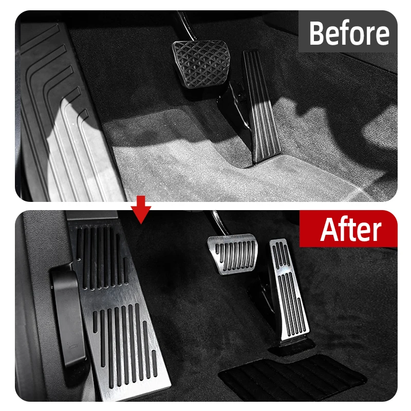 Car Accelerator Brake Pedal Rest Pedal Non-Slip Foot Pedals Cover Mat Accessories 2017~2024 X3 G01 X4 G02 IX3 G08 LHD AT For BMW