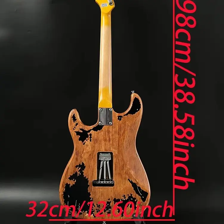 No-brand SSS Pickup Electric Guitar Matte Single Tremolo Promotion Maple Neck & Solid Body Free Shipping