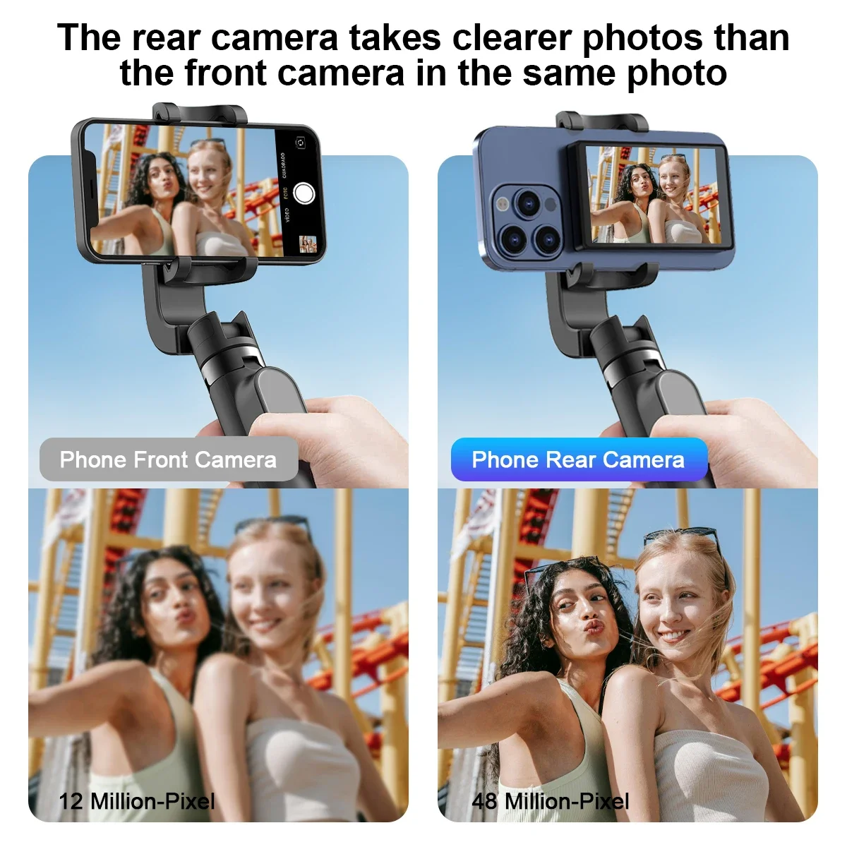 شاشة لاسلكية للكاميرا الخلفية، شاشة سيلفي للهواتف الذكية، شاشة مغناطيسية لتسجيل الفيديو المباشر، أداة سيلفي خارجية #6
