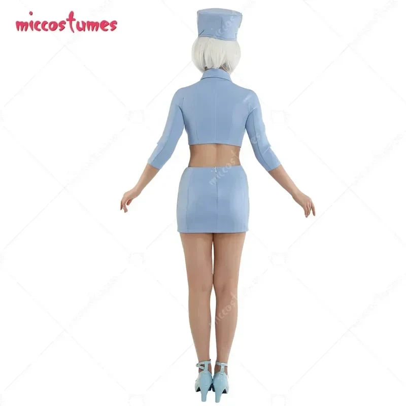 

x,3;f\6;h/ABC123Micfigurinos-Vintage airline flight attendant for women, adult costume, retro party, Halloween6;j'3\y,8/