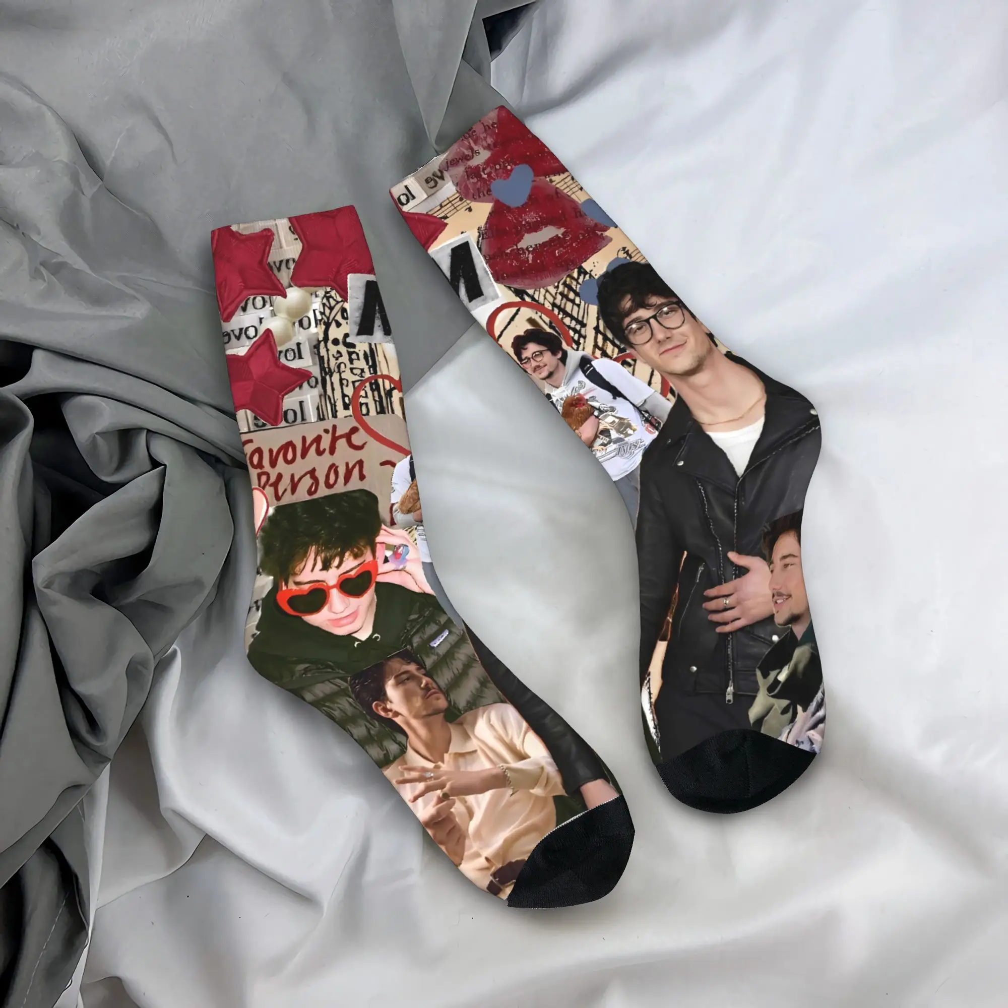 Milo Manheim Socks Charismatic Energetic Casual Stockings Spring Non Slip Unisex Men Socks Quality Custom Skateboard Socks