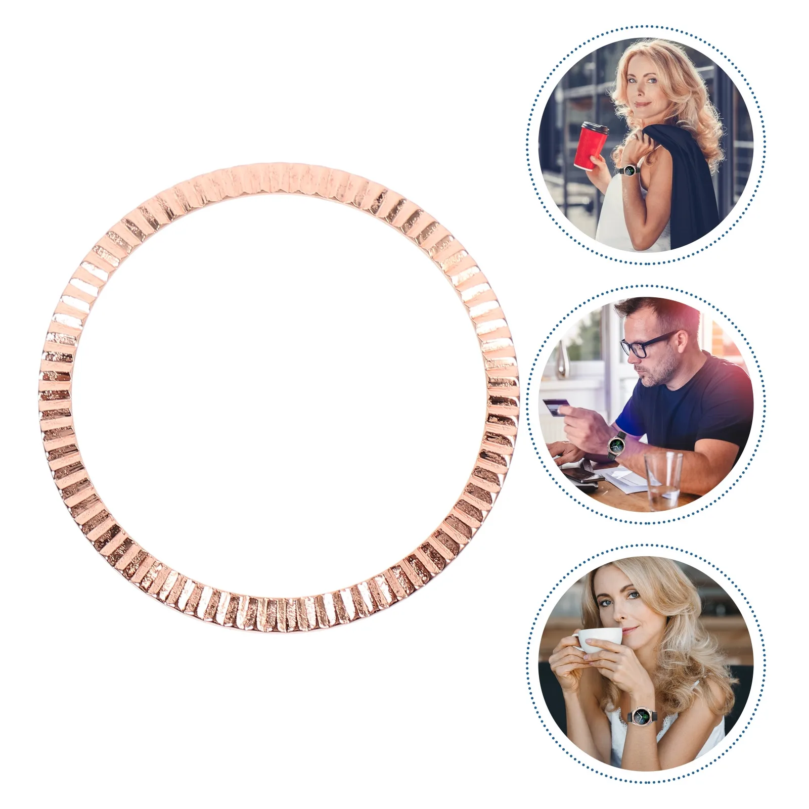 

1Pcs Ocean Alloy Watch Bezel Ring for Smartwatch Upgrade Visual Highlight Bezel Cover Fashion Watch Ring