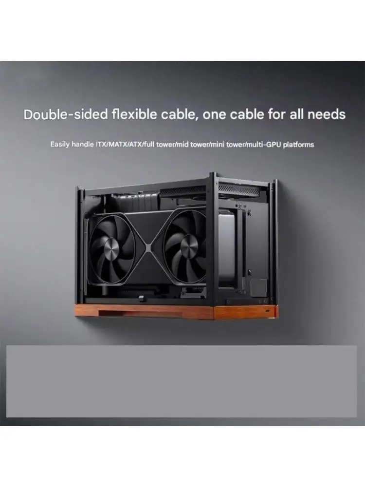 652F PCIe 5.0 Double Reverse Extension Cable Optimized for Mini ITX Case Fast speed Stability