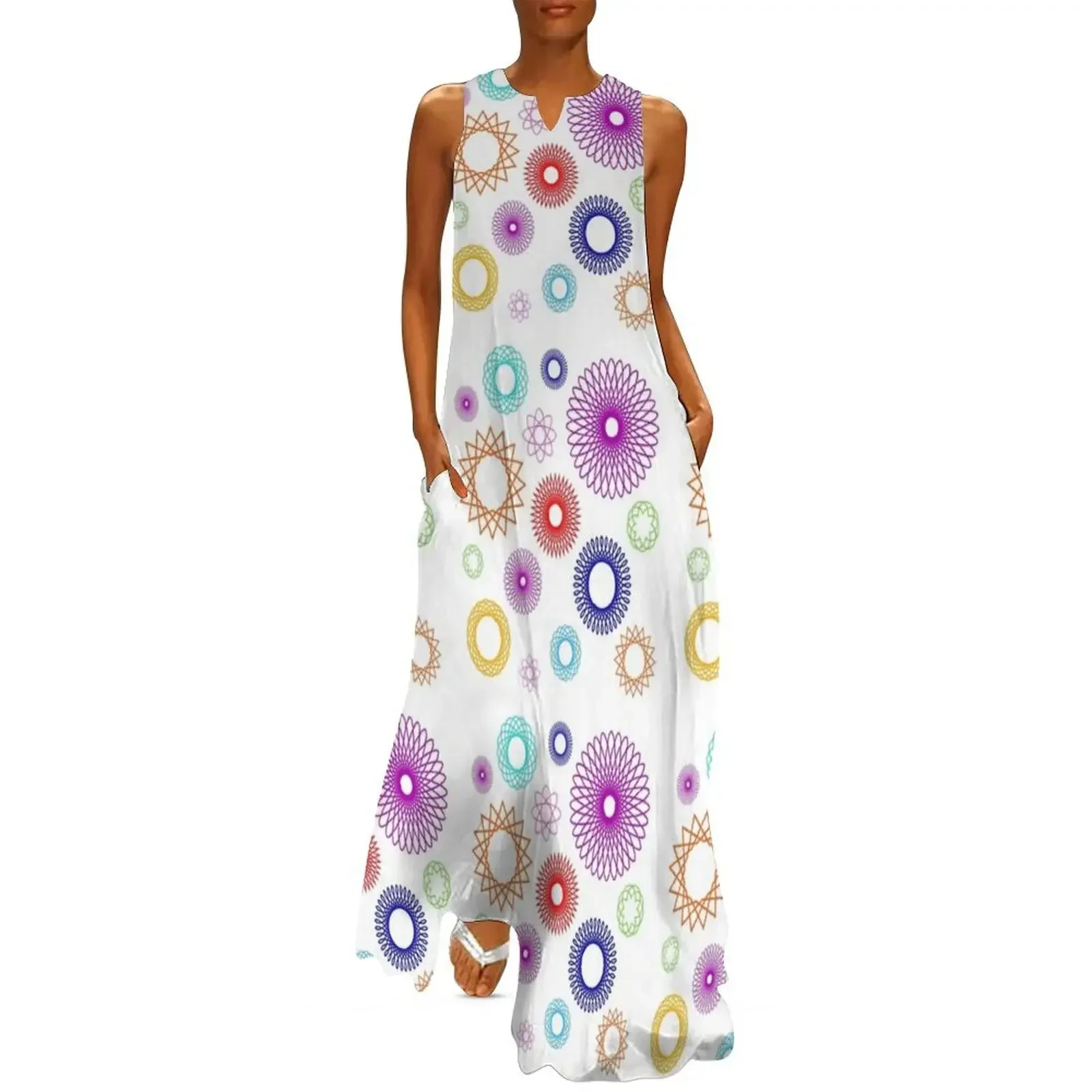 

Spirograph Patterns Long Dress dresses korean style dresses with long sleeves dresses for women 2025 Women's summer dress Dress