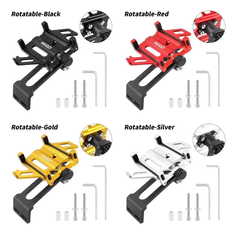 

Вынос 360° ° Вращающийся велосипедный держатель для телефона, регулируемая подставка для мобильного телефона из алюминиевого сплава, устойчивая нескользящая подставка для телефона 4,5-7 дюймов