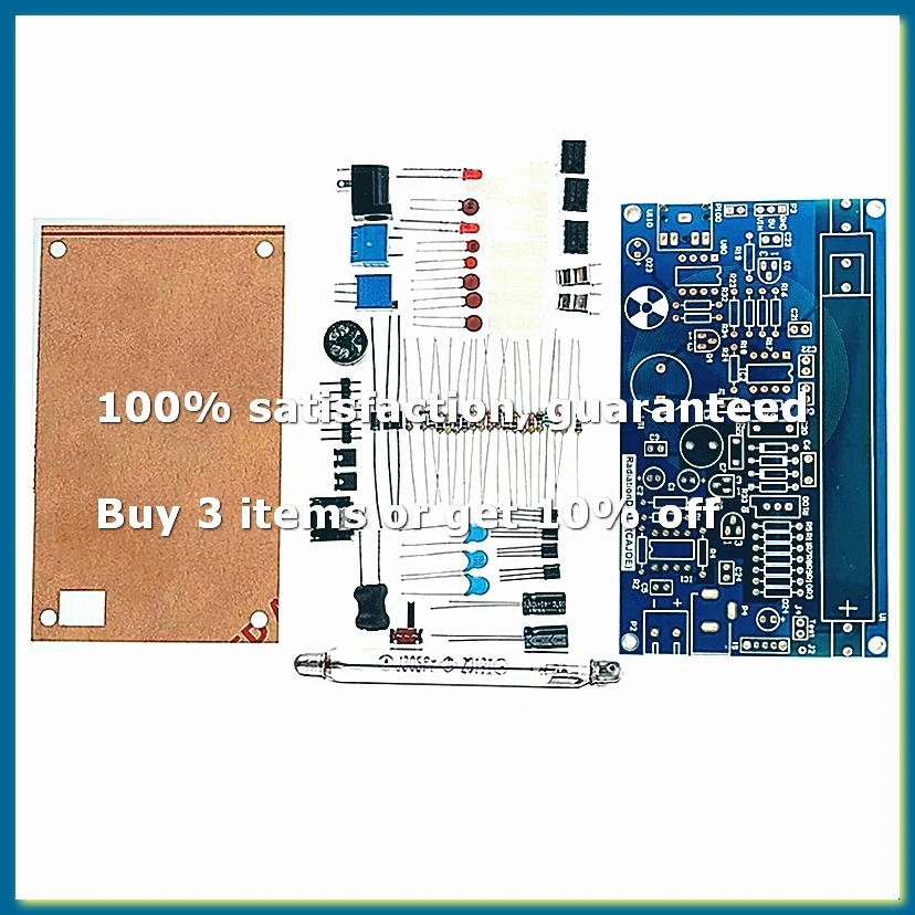 DIY Assemble Geiger Counter Kit Counter Module Nuclear Radiation Detector with Sound and Light Alarm-A56M