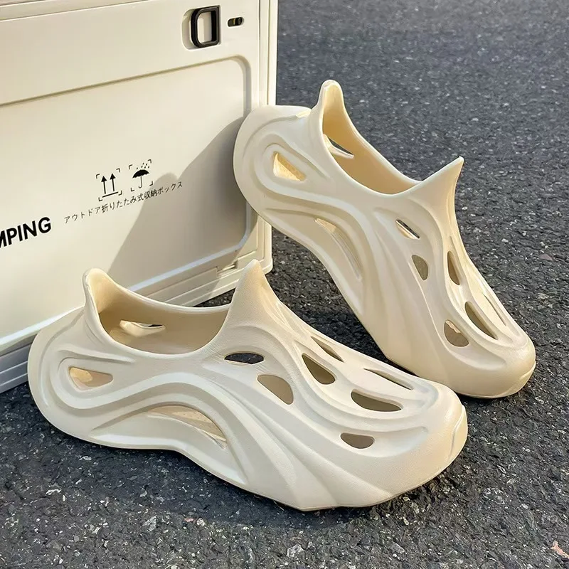 

2025Новые удобные повседневные новые сабо Yeezy, дышащие нескользящие сандалии на мягкой подошве, высококачественная мужская спортивная обувь
