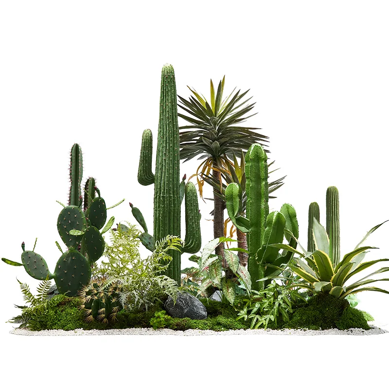 محاكاة الصبار المناظر الطبيعية نبات الرمل الصبار الديكور الإبداعية الطابق بوعاء الحلي #5