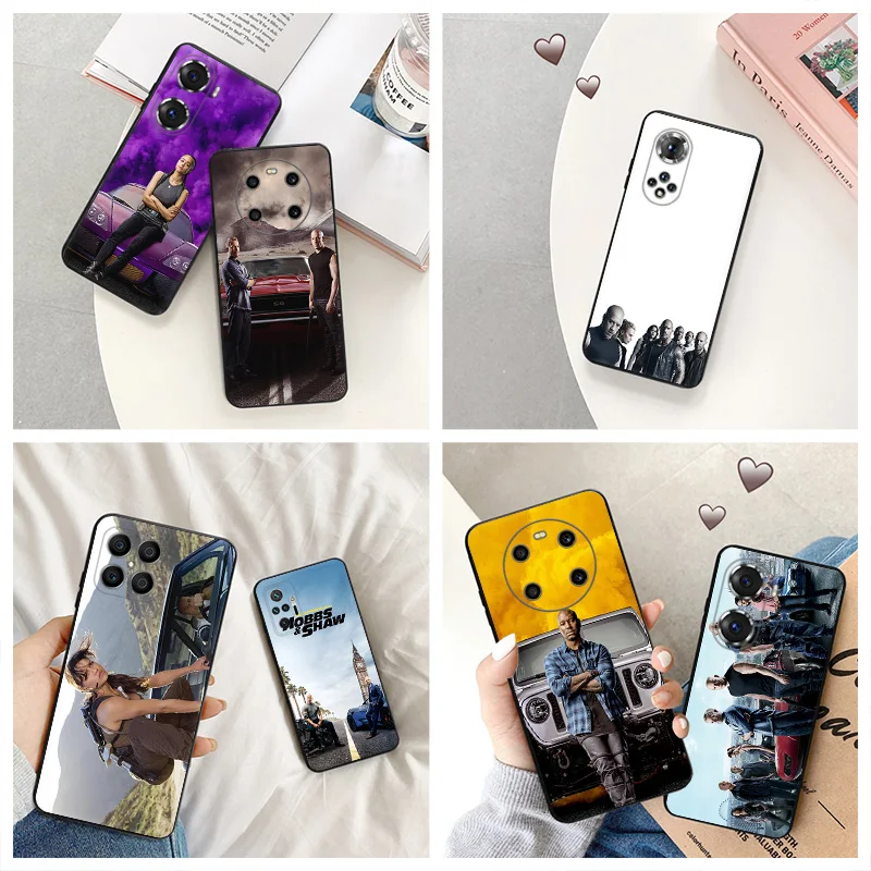 Silicone Black Phone Case for Honor x8b Magic5 x9 x7 b x6 x8 a 90 70 8x x8a x7b The Fast Furious Pixel 6a 7a 8a 7 6 8 Pro Cover