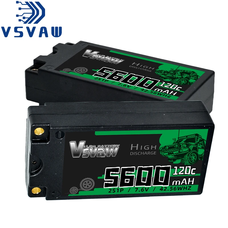 

Аккумулятор VSVAW 2S Lipo 5600 мАч 7.6В 120C HV с разъемами EC5 и T-Deans, в жестком корпусе, для радиоуправляемых машин, лодок, грузовиков, вертолетов, самолетов