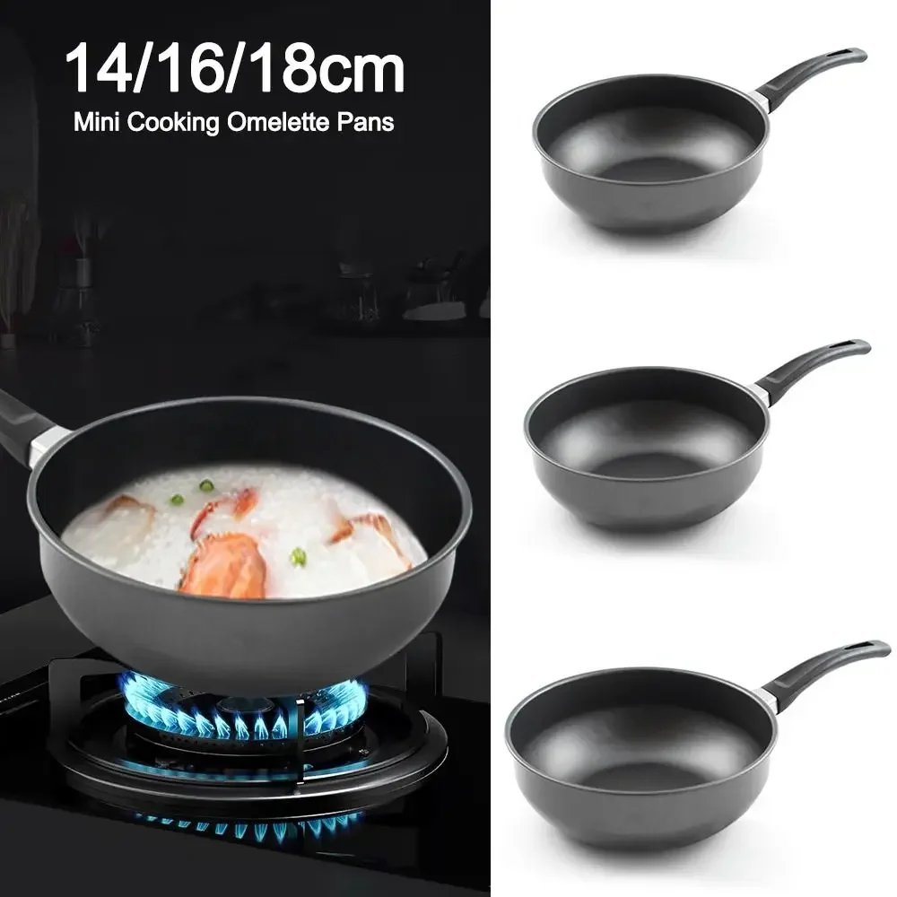 Frying Pan Mini Cooking Omelette Pans Non-stick Iron Pancake Egg Fryer With Long Handle Wok Frying Pan Kitchen Gadgets