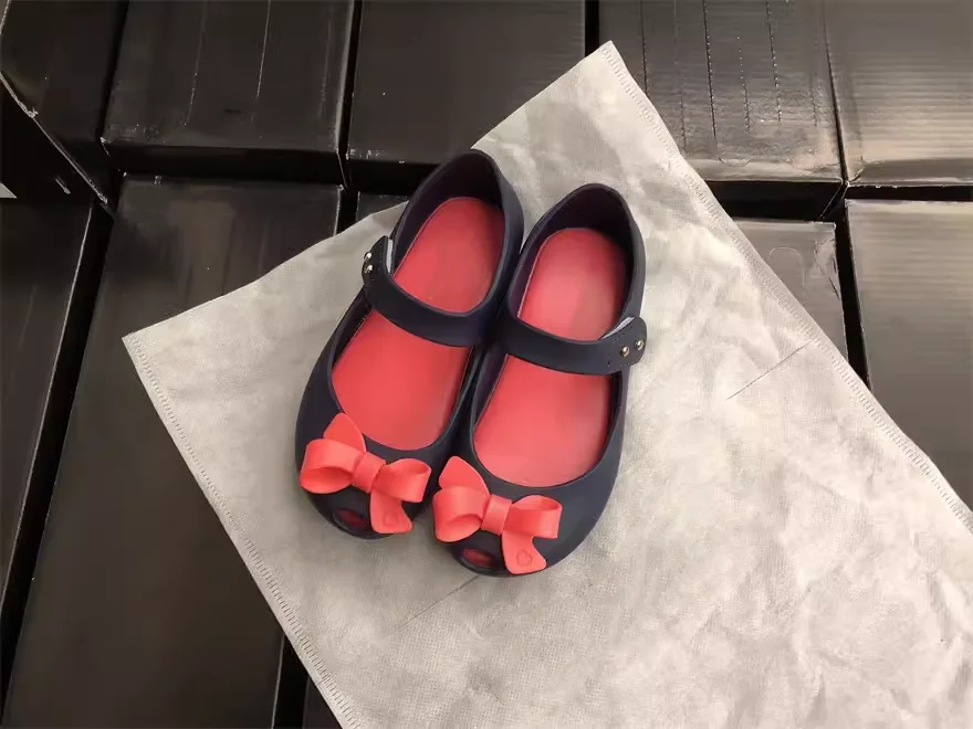 Sweet bow non-slip jelly shoes for summer kids