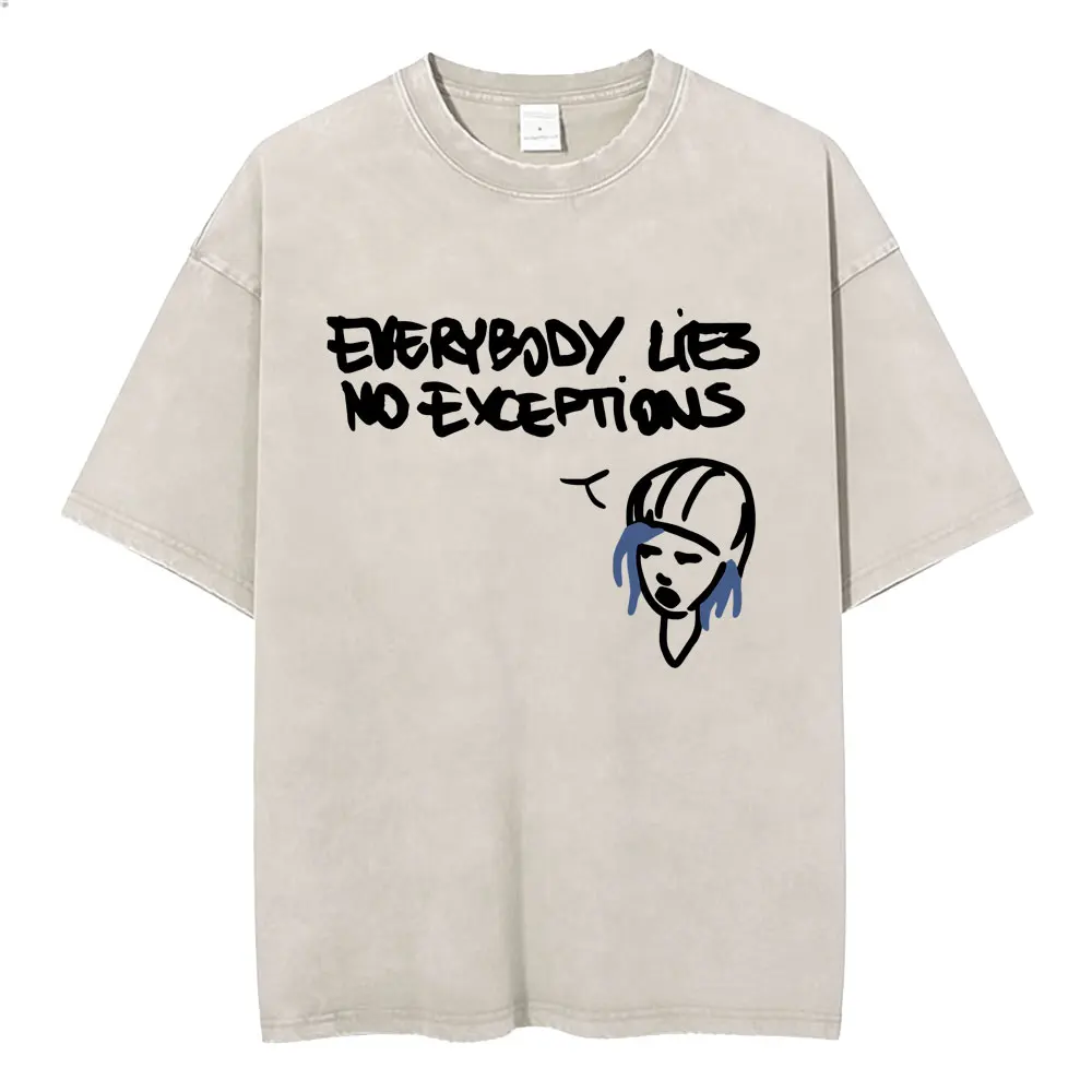 

Washed Vintage Game Life Is Strange Funny Graphic T Shirt Men Women Clothing Casual Retro Oversized Short Sleeve Tees Streetwear