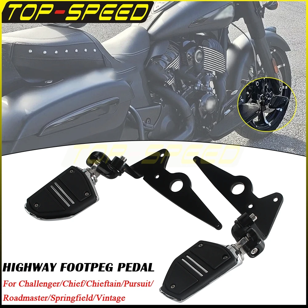 Motorcycle Driver Highway Peg Mounts Foot Pegs Kits Footrest Pedal For Springfield Roadmaster Limited Chief Classic Challenger