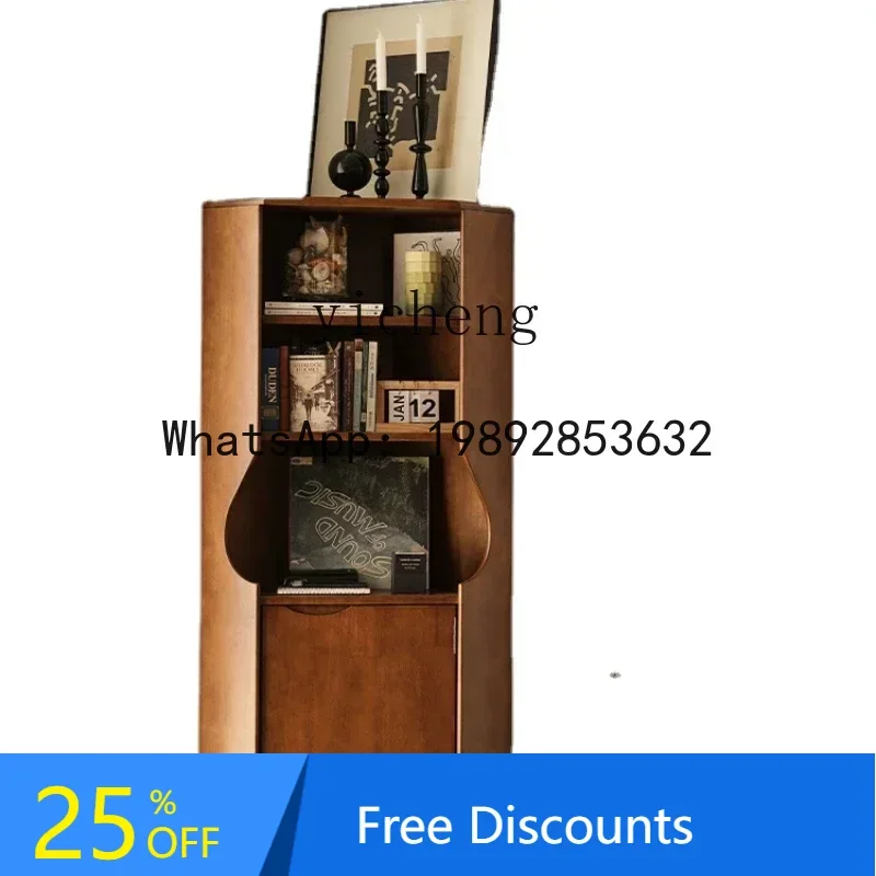 Solid Wood Triangle Cabinet Living Room Corner Cabinet Corner Sideboard Storage Cabinet