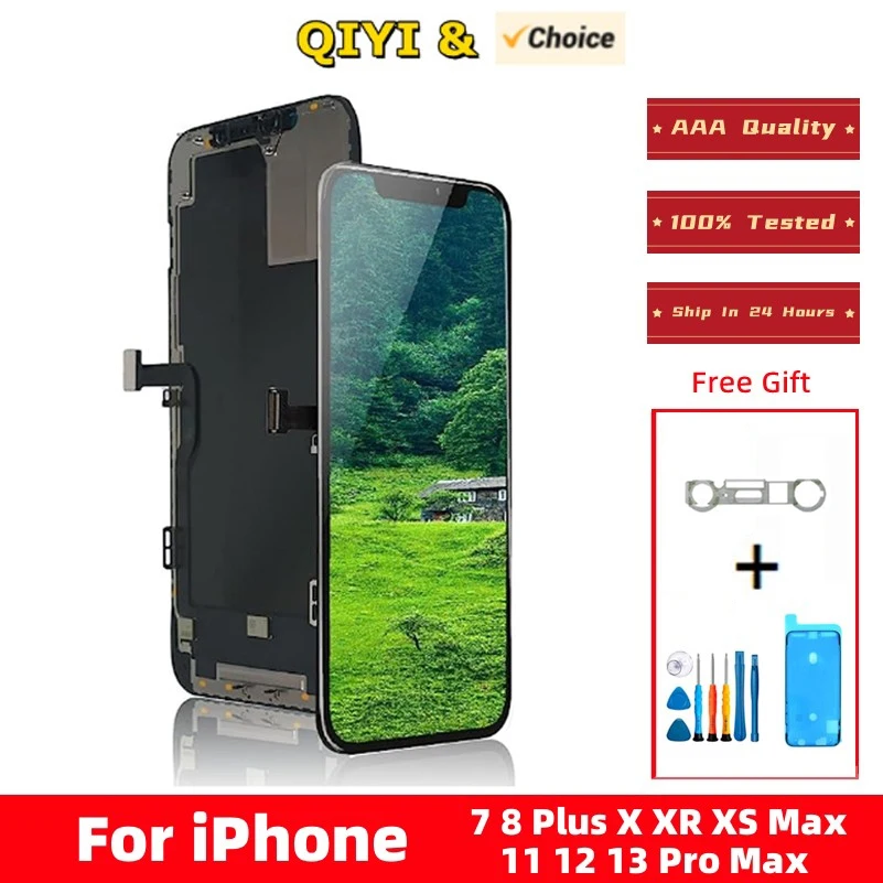 

AAA Grade Oled For iPhone 7 8 X XS MAX 11 12 PRO MAX 13 LCD 3D Touch Screen Digitizer Assembly For iPhone 11 12 LCD Oled Display