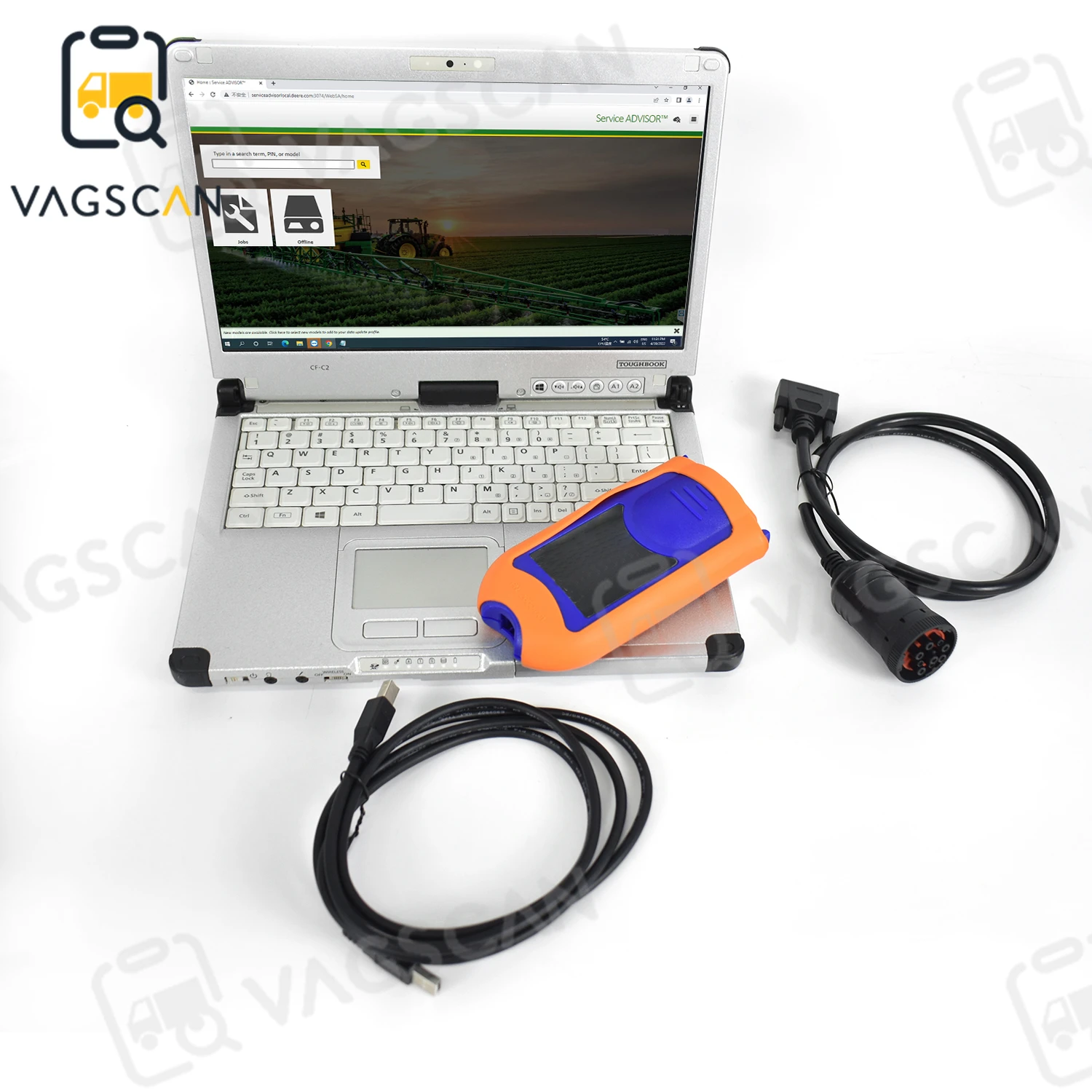 Truck scanner tool V5.3 AG version for JD Service EDL V2 Electronic Agriculture Construction and CFC2 laptop diagnostic tool