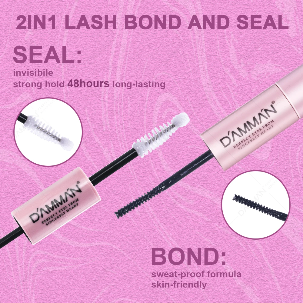 DIY Eyelashes Extension Kit D Curl lash ชุด Handmade ผสม 8-16 มม. Natural Lash กลุ่ม Lash Bond และซีลแต่งหน้าชุด