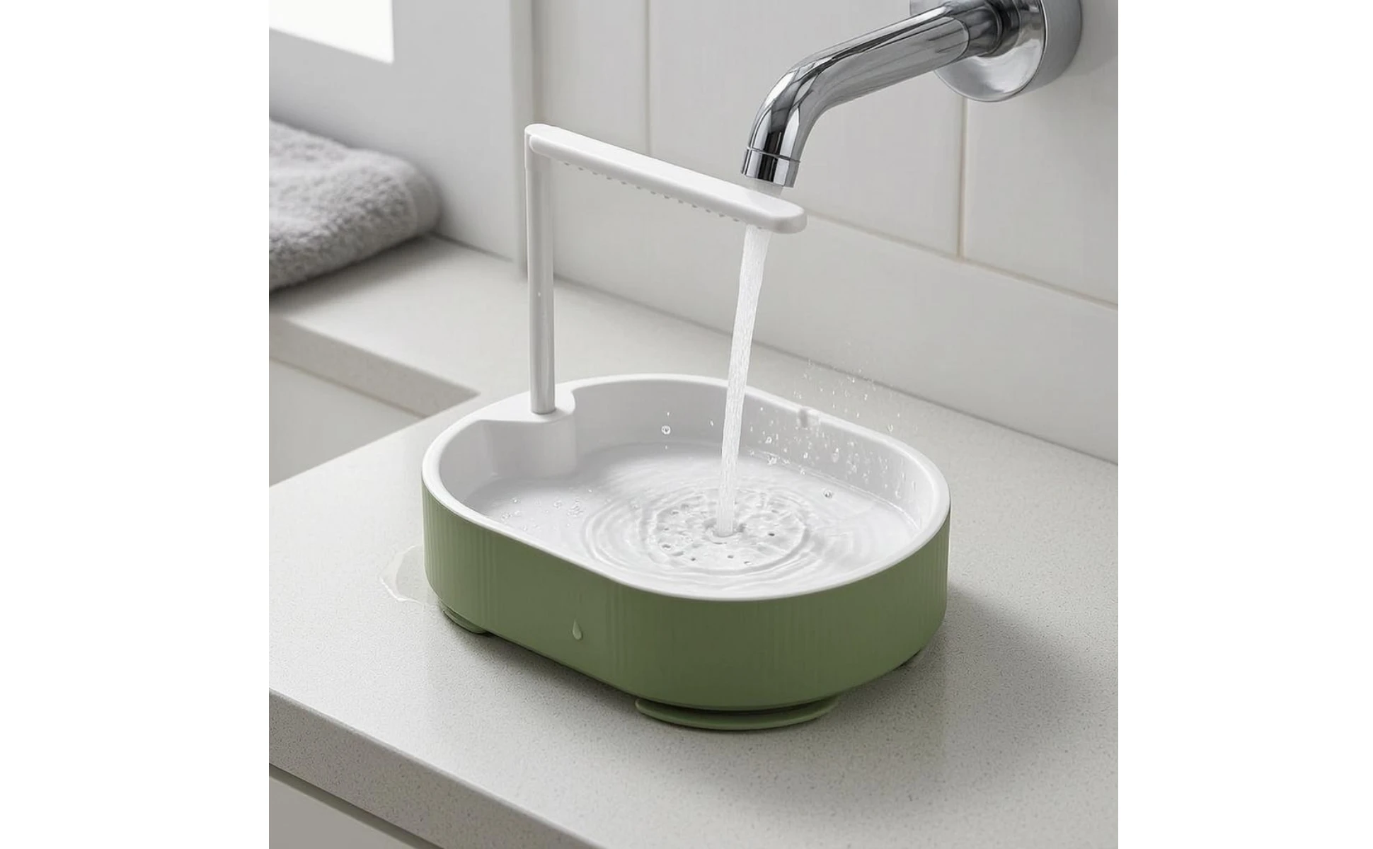 Parrot Bath Basin Green and White Bird Shower Bath Parrot Bathtub Plastic Pet Accessory Transparent