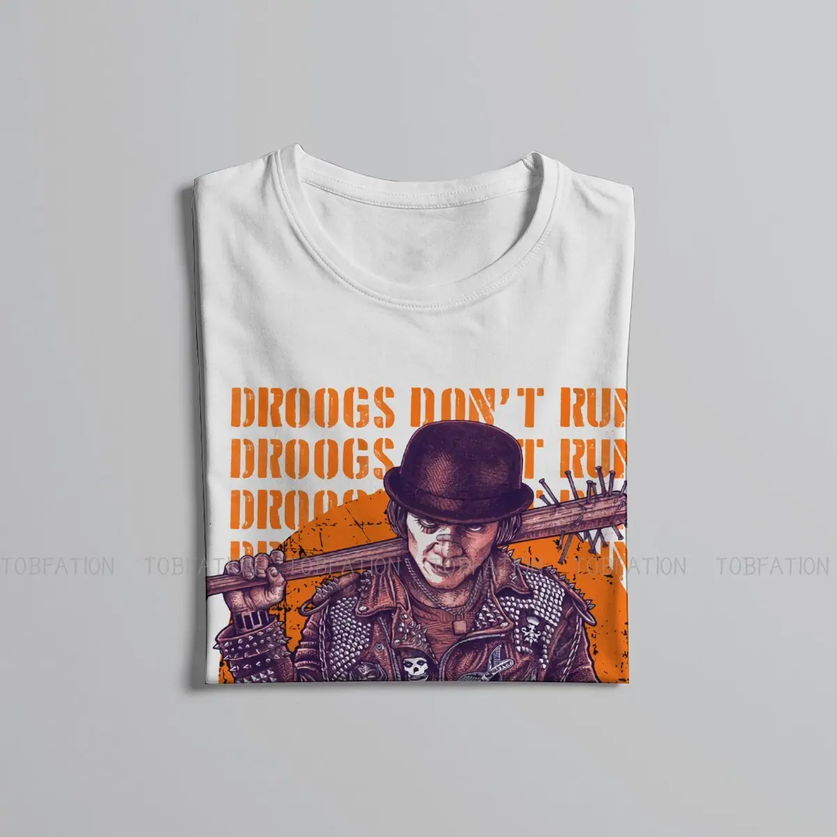 Droogs Don\'t Run Fashion TShirts A Clockwork Orange F Alexander Film Men Graphic Pure Cotton Tops T Shirt O Neck Big Size