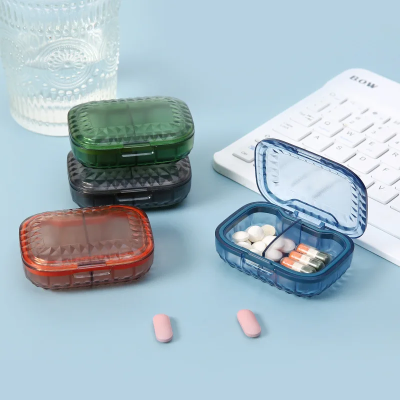 Pillen-Organizer-Box, wasserdicht, für Reisen, Medikamente, Behälter, Geldbörse, Essentials, kleiner Fischöl-Halter, Ergänzungen, Mini-Pillendose