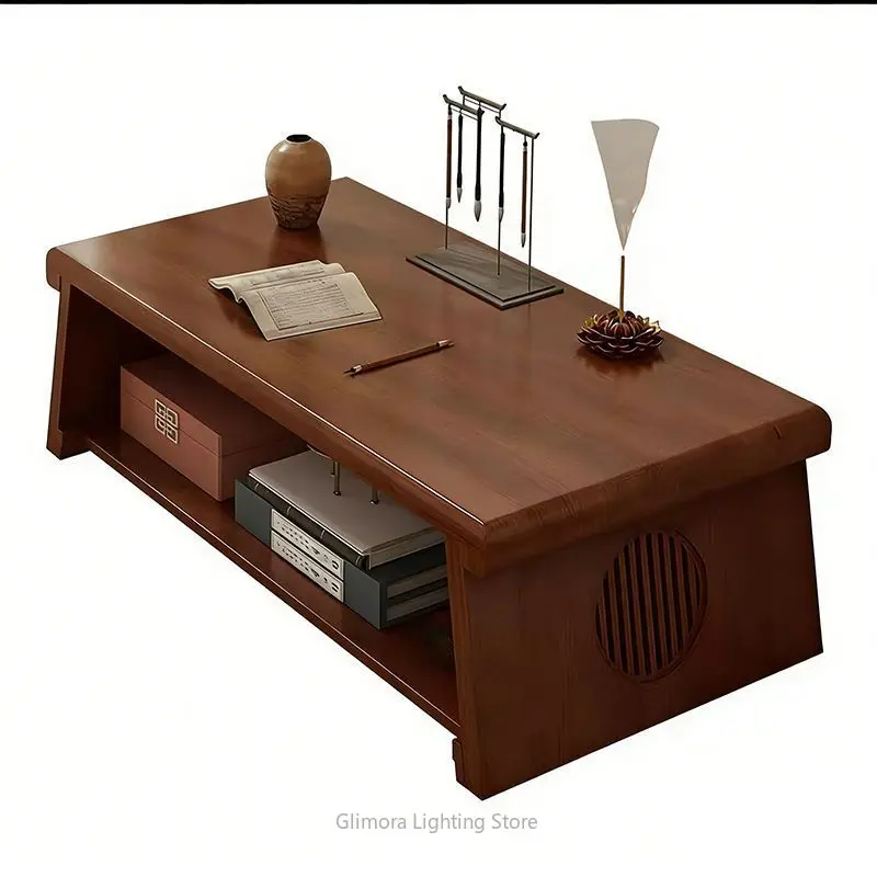 Space-Saving Solid Wood Foldable Floor Table for Bay Window Balcony, Minimalist Tatami Coffee Table with Natural Timber