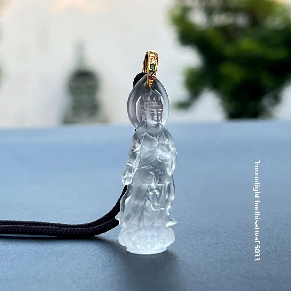 Cz eight great bodhisattvas stereo guanyin bodhisattva pendant sunlight moonlight bodhisattva pendant maitreya
