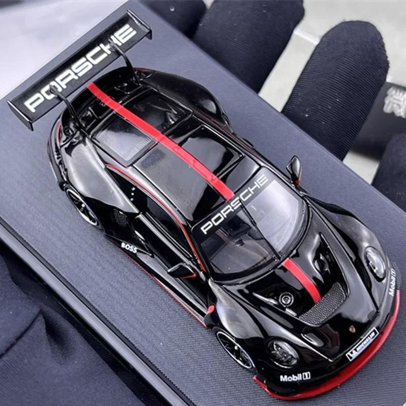 SR 1/64 Porsche 911 GT3 R Legering Auto's Speelgoed Motorvoertuig Diecast Metaal Model Cadeau voor kinderen