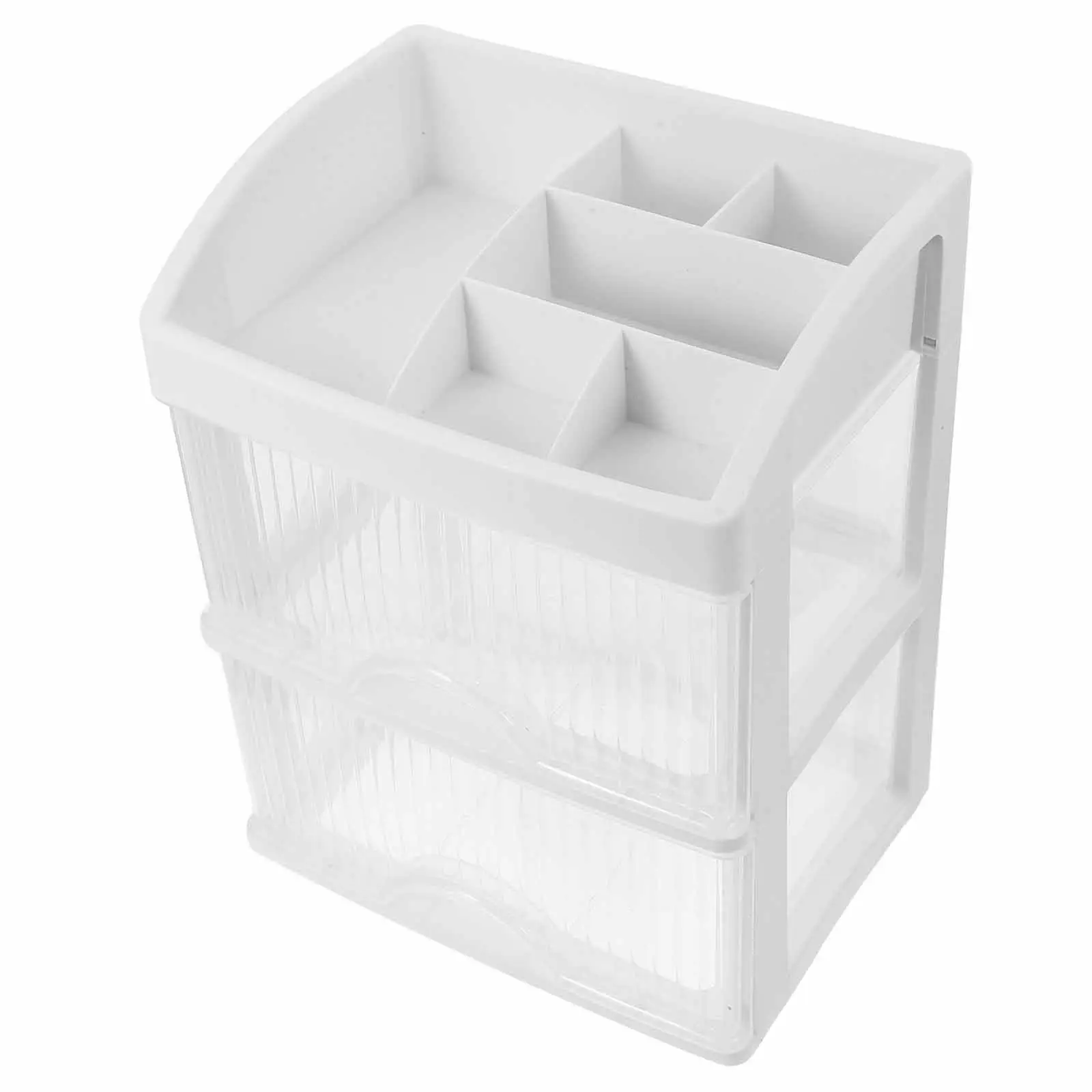 Multilayer Drawer Desktop Organizer Cabinet Clear Plastic Storage Countertop Makeup Skincare Organizer Simple Design