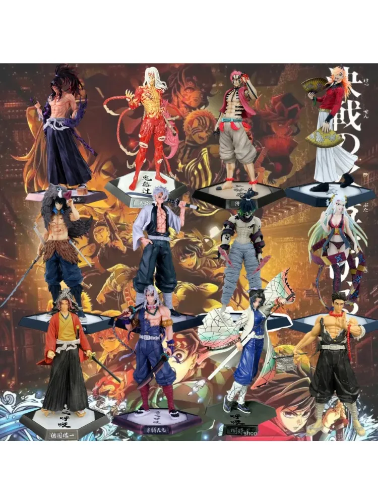 Anime Demon Slayer Figur Kamado Tanjirou Nezuko Actionfigur PVC-Modell Spielzeug Zenitsu Figurine Inosuke Kimetsu Yaiba Figura Geschenk