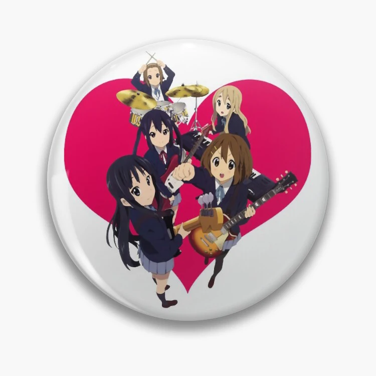 K-on Badge Pins Funny Collar Custom Clothes Manga Metal Broches Broche Pins for Backpacks Fashion Manga